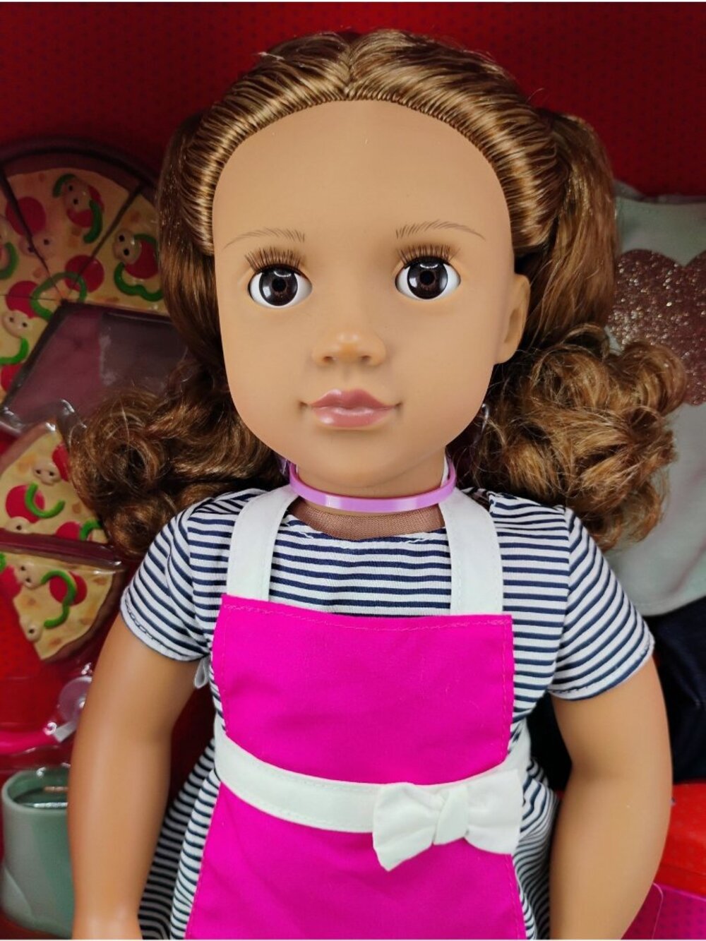 Our Generation Posable 18-Inch Doll Isa With Diner Play Accessories - Picture 3 of 11